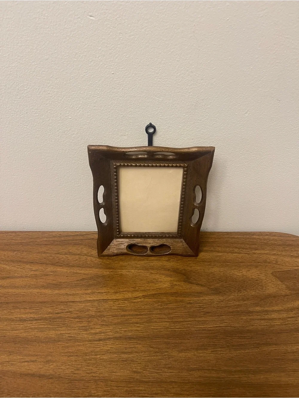 Plastic Faux Wood Picture Frame with Plastic Hanger